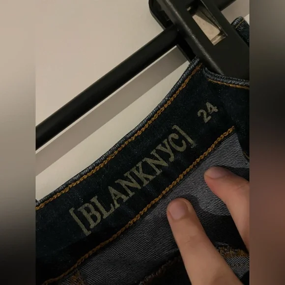 Blank NYC Blue A-Line Jean Skirt Snap Buttons Rodeo Western Chic Cotton Rayon 24 - Picture 14 of 15